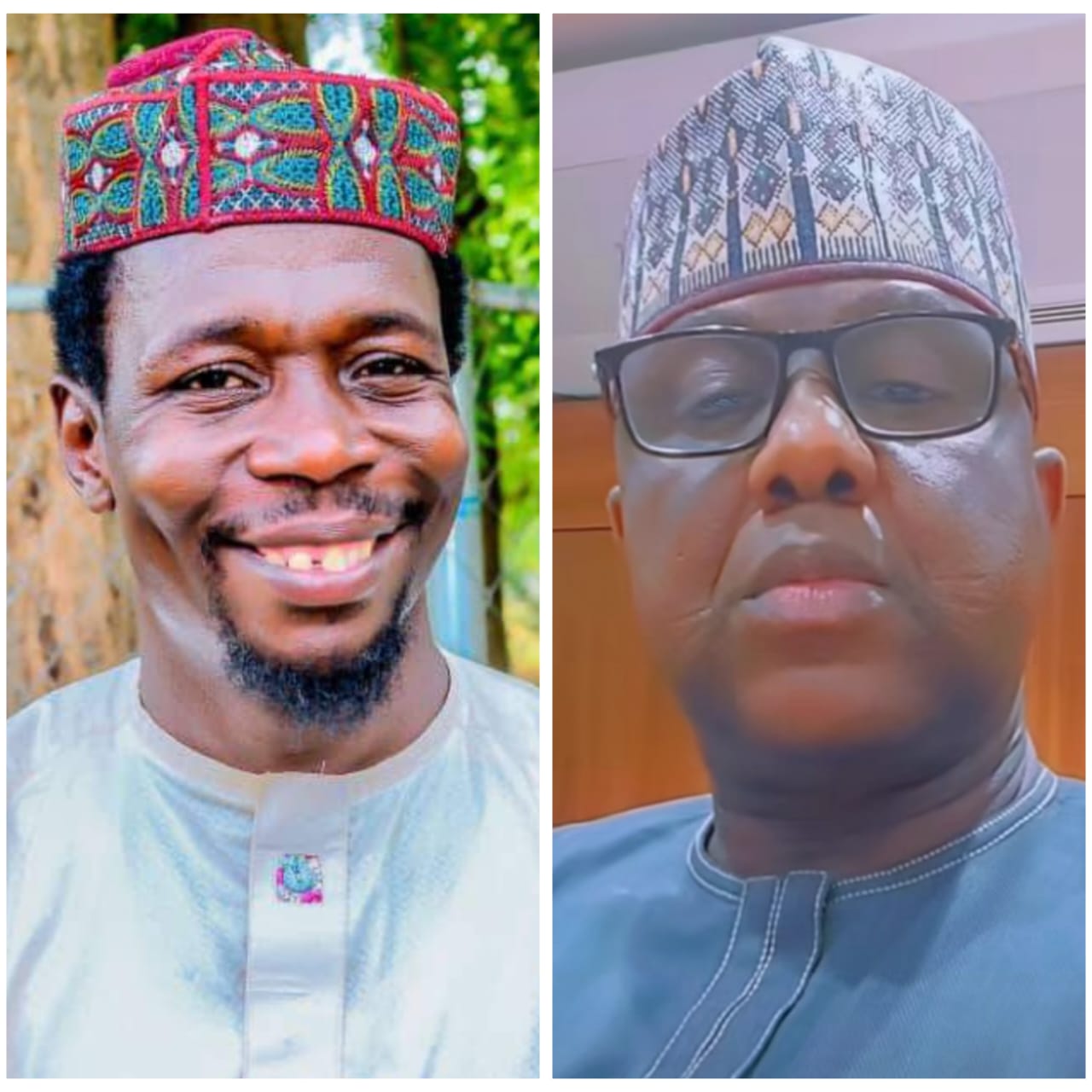 Hagu zuwa dama: Yusuf Baban Chinedu da Isma'il Na'abba (Afakallah)