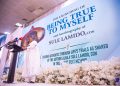 Ministan Yaɗa Labarai da Wayar da Kai, Alhaji Mohammed Idris, yana gabatar da jawabi a taron ƙaddamar da littafin tarihin Alhaji Sule Lamiɗo a Abuja a yau