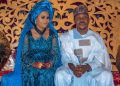 Amarya Malika da ango Abdul M. Shareef a wurin dinar auren su