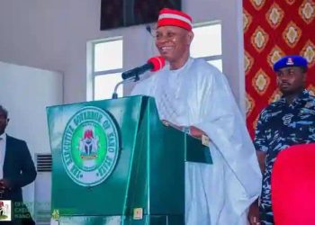 Gwamna Abba Kabir Yusuf yana Jawabi a wajen taron