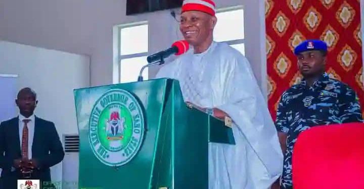 Gwamna Abba Kabir Yusuf yana Jawabi a wajen taron